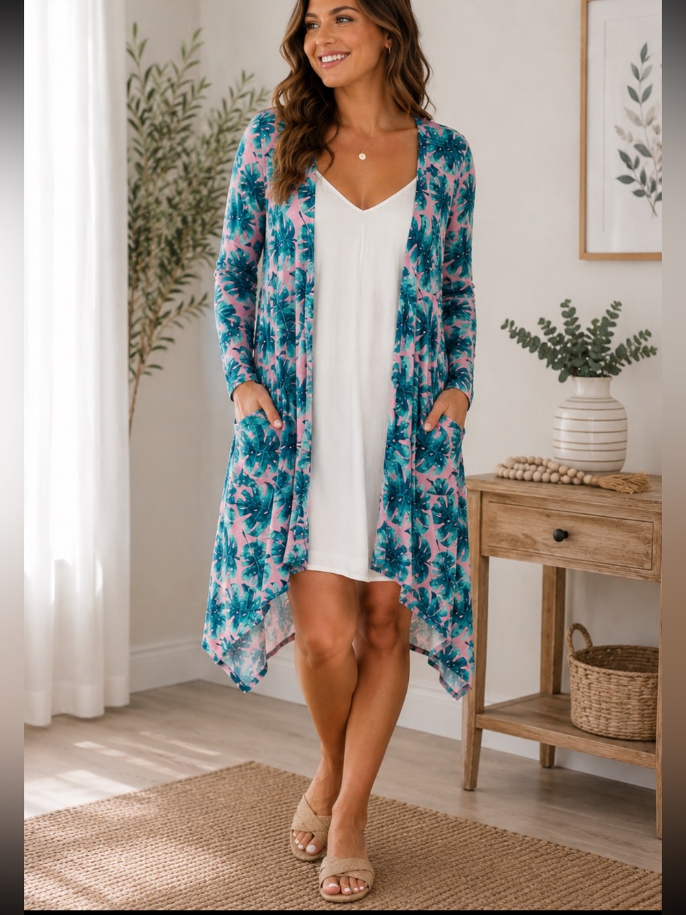Lularoe Caroline Banana Leaf Cardigan 2XL